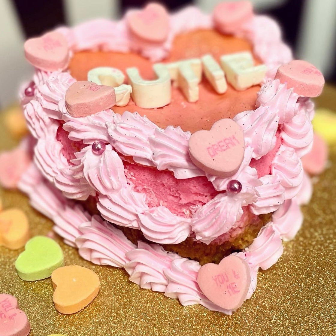 Mini Conversation Heart Cheesecake